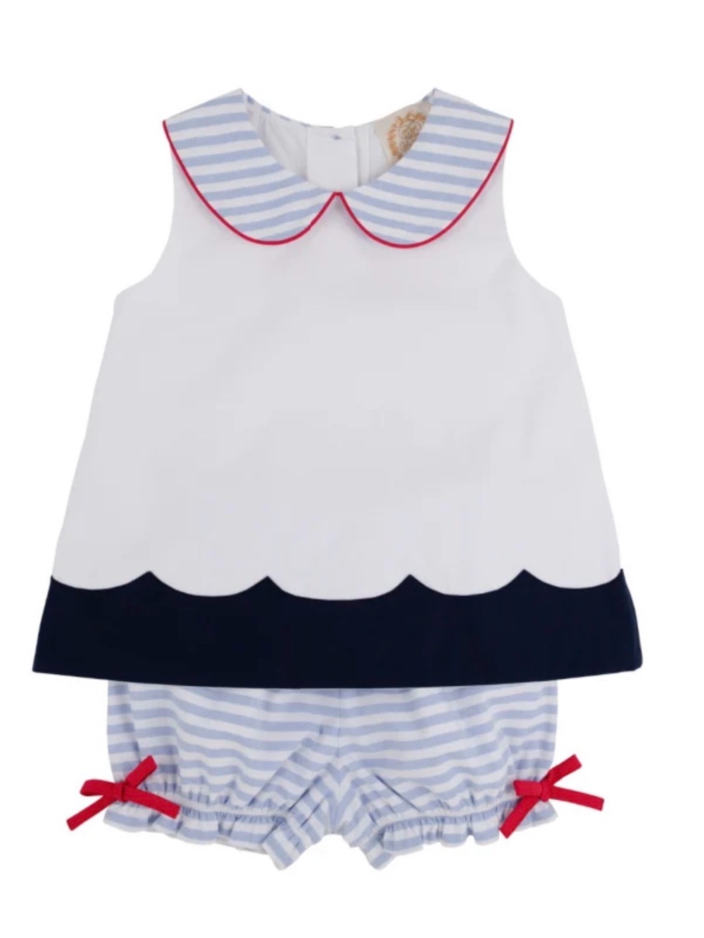 NWT TBBC Colleen’s colorblock set - white & Nantucket navy
